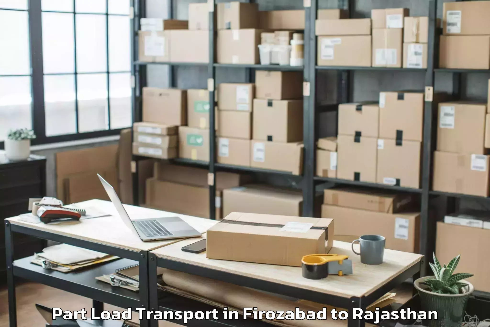 Top Firozabad to Indergarh Part Load Transport Available